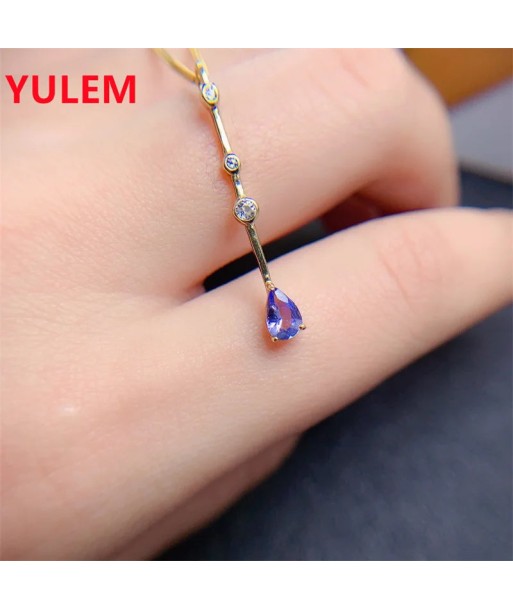 Solid 925 Silver Tanzanite Pendant for Women JUSQU'A -70%! 