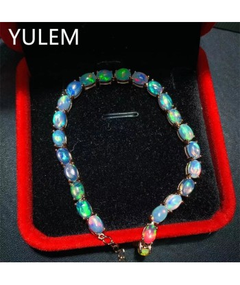 925 Sterling Silver Natural Opal Bracelet for Women hantent personnes