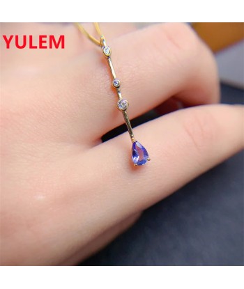 Solid 925 Silver Tanzanite Pendant for Women JUSQU'A -70%! 