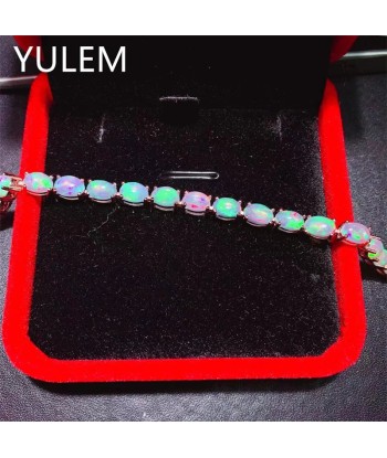 925 Sterling Silver Natural Opal Bracelet for Women hantent personnes