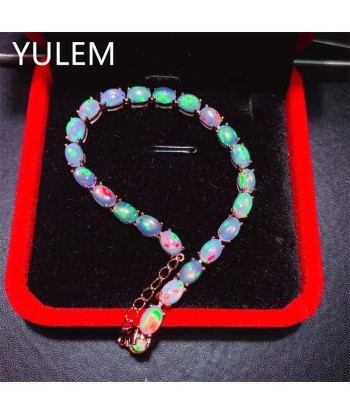 925 Sterling Silver Natural Opal Bracelet for Women hantent personnes