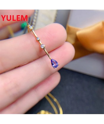 Solid 925 Silver Tanzanite Pendant for Women JUSQU'A -70%! 