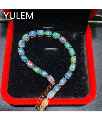 925 Sterling Silver Natural Opal Bracelet for Women hantent personnes