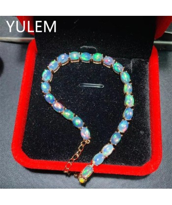 925 Sterling Silver Natural Opal Bracelet for Women hantent personnes