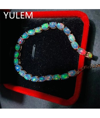 925 Sterling Silver Natural Opal Bracelet for Women hantent personnes