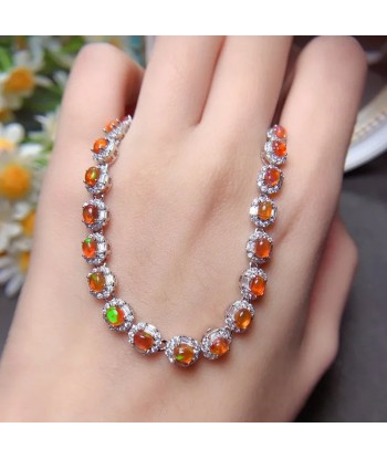 sterling silver fire opal bracelet rembourrage situé sous