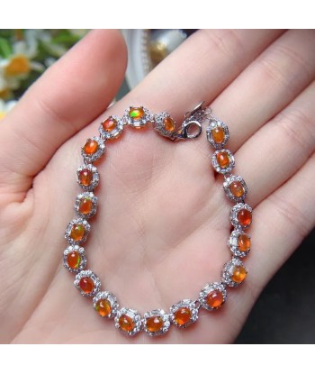 sterling silver fire opal bracelet rembourrage situé sous