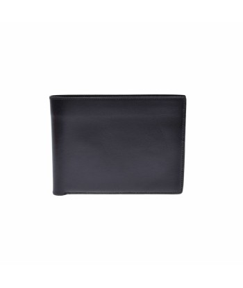 HERMES black engraved unknown unisex box calf muffler bi-fold wallet d'Europe débarque