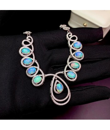 925 Silver Opal Gemstone Set for Women livraison gratuite