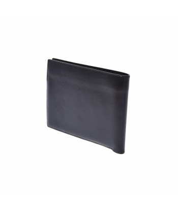 HERMES black engraved unknown unisex box calf muffler bi-fold wallet d'Europe débarque