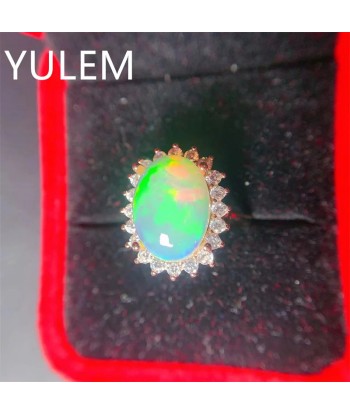 925 Silver Natural Opal Ring for Women Comparez et commandez 