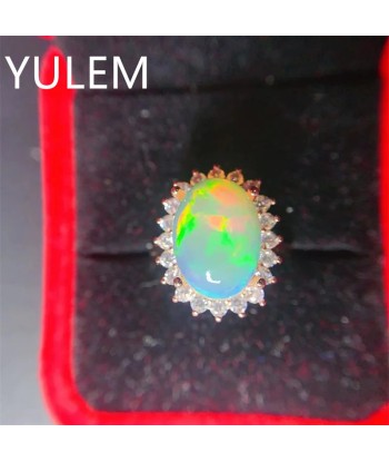 925 Silver Natural Opal Ring for Women Comparez et commandez 