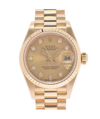 ROLEX Datejust 10P diamond 69178G Ladies YG watch self-winding champagne dial Véritable concentré