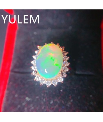 925 Silver Natural Opal Ring for Women Comparez et commandez 