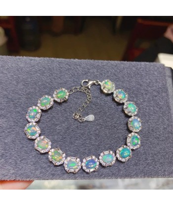 925 Sterling Silver Natural Opal Bracelet for Women 50-70% off 