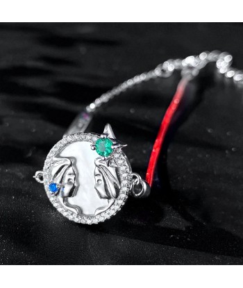 Sterling Silver Red String Friendship Bracelets with Emerald CZ for Women outlet