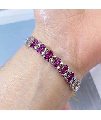 Sterling Silver Purple Garnet Tennis Bracelet for Women store