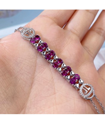 Sterling Silver Purple Garnet Tennis Bracelet for Women store