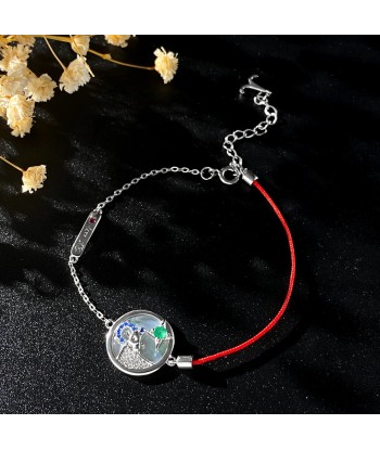 925 Sterling Silver Red String Bracelets with Emerald Gemstones for Women s'inspire de l'anatomie humaine