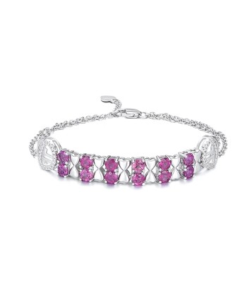 Sterling Silver Purple Garnet Tennis Bracelet for Women store