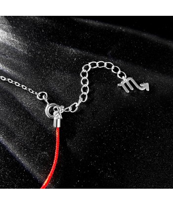 Sterling Silver Red String Emerald Friendship Bracelet for Women Dans la société mordern