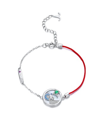 925 Sterling Silver Red String Bracelets with Emerald Gemstones for Women s'inspire de l'anatomie humaine