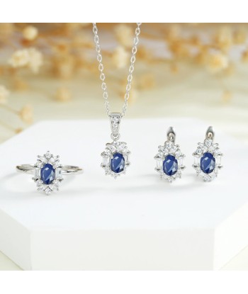 Sterling Silver Sapphire Jewelry Sets for Women Economisez 