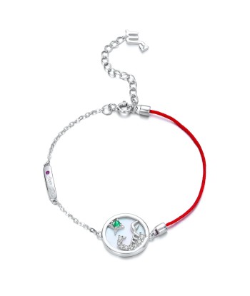 Sterling Silver Red String Emerald Friendship Bracelet for Women Dans la société mordern