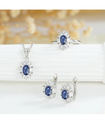 Sterling Silver Sapphire Jewelry Sets for Women Economisez 