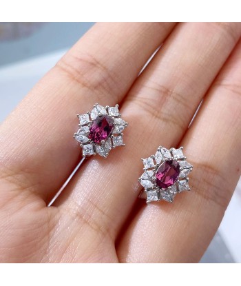 Sterling Silver Pyrope Zircon Jewelry Set for Women suggérées chez