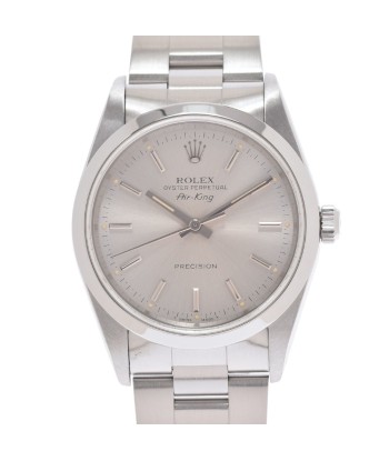 ROLEX Air King 14000 Boys SS watch self-winding silver dial offre 