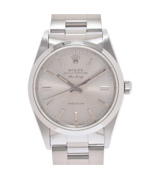 ROLEX Air King 14000 Boys SS watch self-winding silver dial offre 