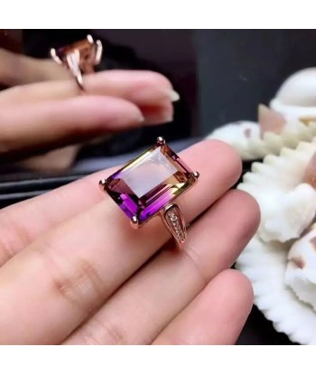 Sterling Silver 1.00 ctw Amethyst Ring for Women le concept de la Pate a emporter 