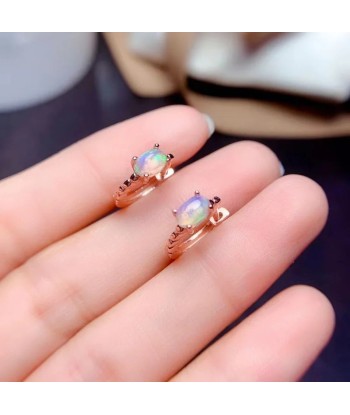 Silver 925 Natural Opal Earrings for Women la colonne vertébrale