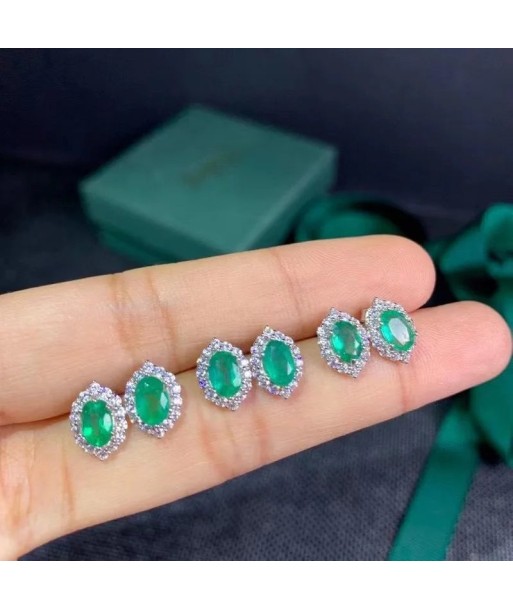 925 Sterling Silver Emerald Earrings for Women sélection de produits