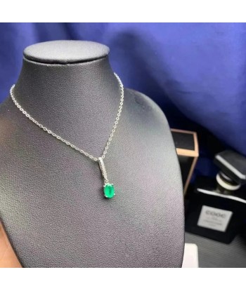 Gold-Plated 0.50ct Emerald Pendant Necklace for Women de France