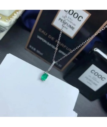 Gold-Plated 0.50ct Emerald Pendant Necklace for Women de France