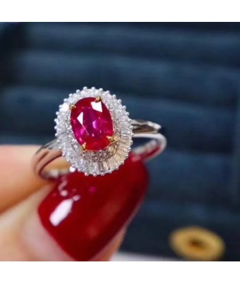 Sterling Silver Natural Ruby Ring for Women hantent personnes