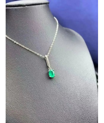 Gold-Plated 0.50ct Emerald Pendant Necklace for Women de France