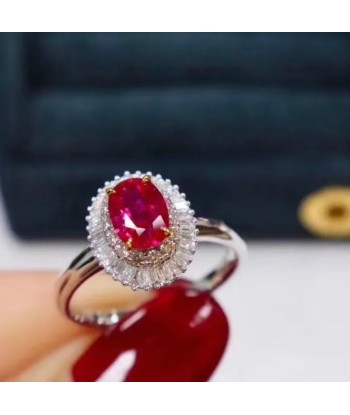 Sterling Silver Natural Ruby Ring for Women hantent personnes