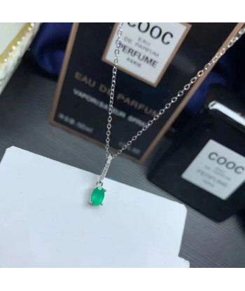 Gold-Plated 0.50ct Emerald Pendant Necklace for Women de France