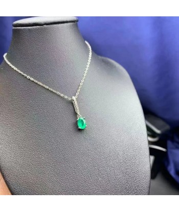 Gold-Plated 0.50ct Emerald Pendant Necklace for Women de France