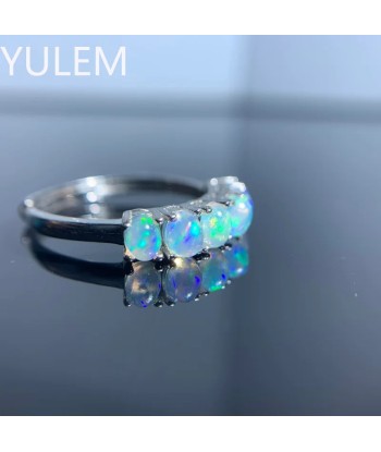 925 Sterling Silver Natural Australian Opal Ring for Women pas cher chine