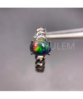 925 Silver with 18K Gold Plating Natural Opal Ring for Women Comment ça marche