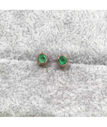 925 Sterling Silver Emerald Gemstone Stud Earrings for Women acheter en ligne