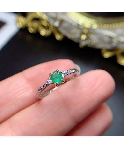 14K Gold Natural Emerald Engagement Ring for Women Comparez et commandez 