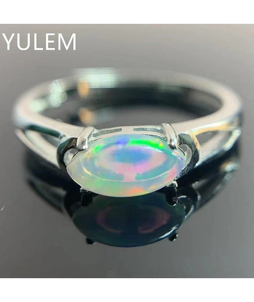 Sterling Silver Natural Opal Ring for Women Vous souhaitez 