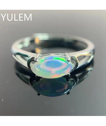 Sterling Silver Natural Opal Ring for Women Vous souhaitez 