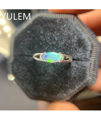 Sterling Silver Natural Opal Ring for Women Vous souhaitez 