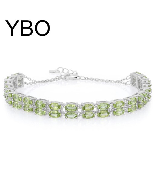 Sterling Silver Peridot Gemstone Tennis Bracelet for Women suggérées chez